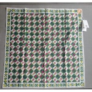 Rare Tory Burch 24"x24" Cotton Scarf From 2021 The Seed Box Scarf Wolven Ribbons
